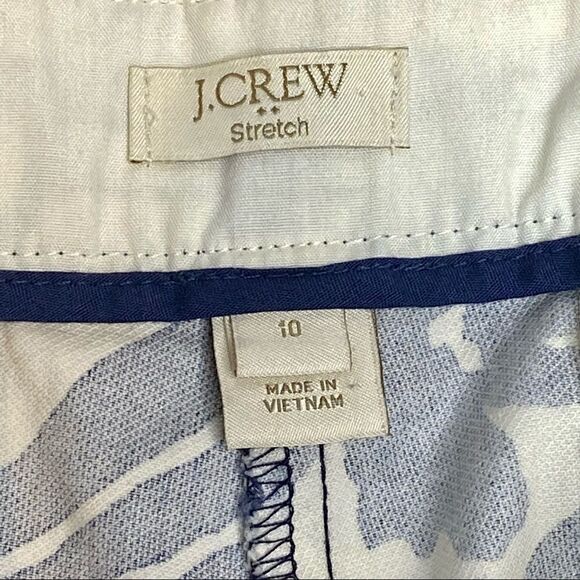 J. Crew Factory navy blue floral skimmer pants size 10 - Picture 11 of 16